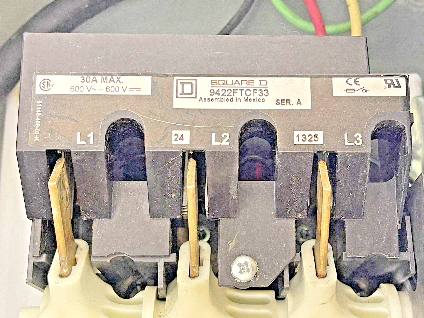 SQUARE D - 8538SBA23V02S SER. K - COMBINATION MOTOR STARTER - 30 A DISCONNECT3