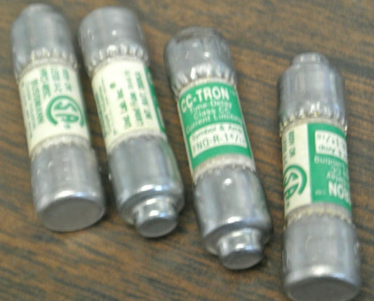 LOT of 4 / BUSS FNQ-R-1-4/10 TIME-DELAY FUSE / 1-4/10A / 600V0
