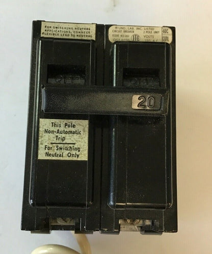 ITE QG2-B020 CIRCUIT BREAKER 20A 120VAC 2P1