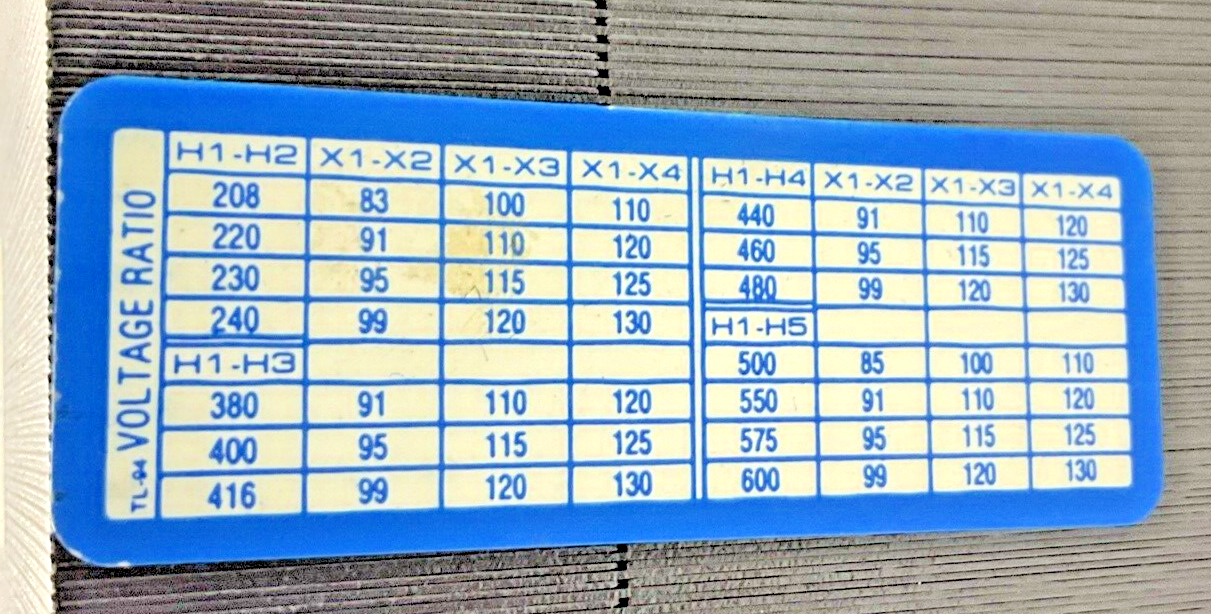 HEVI-DUTY Y1000N TRANSFORMER 1KVA SZ0 50/60HZ4