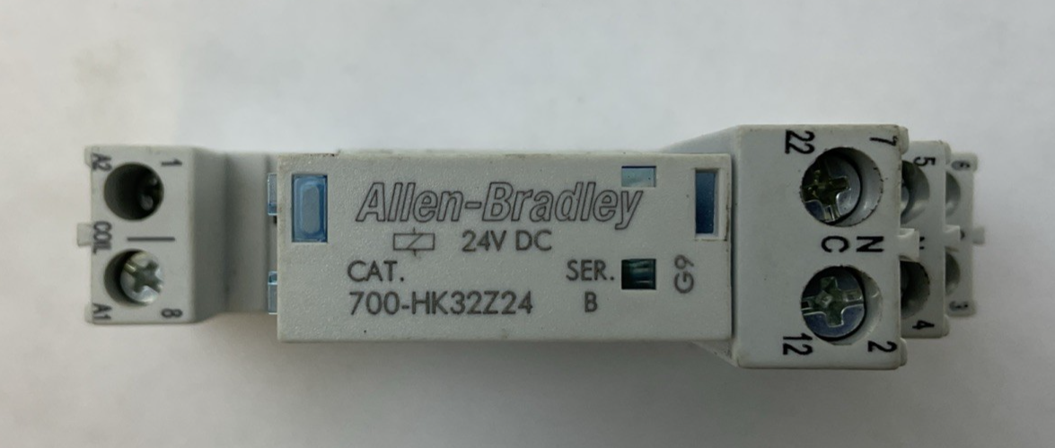 ALLEN BRADLEY 700-HK32Z24 SER B 24VDC RELAY 700-HN222 SER B 8A 300V RELAY BASE0