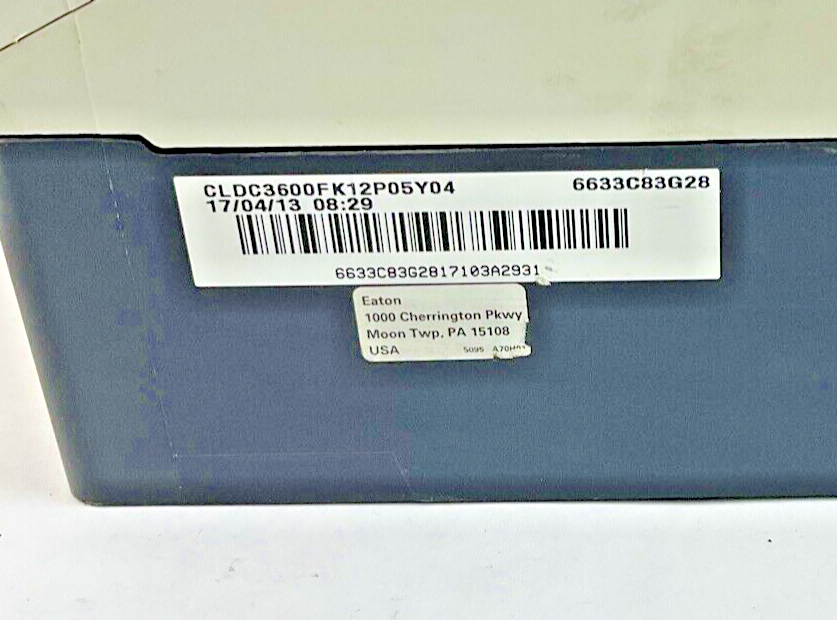 EATON CLDC36000FK12P05Y04 CIRCUIT BREAKER 600A/ 6LES600T 120A TRIP8