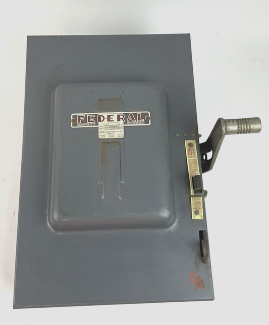 FEDERAL SAFETY SWITCH  60-100 ENCLOSED SWITCH 60A 230VAC 2POLE 10HP0