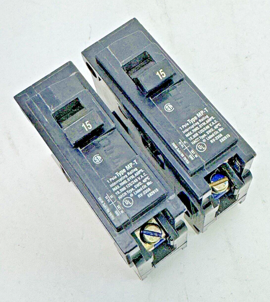 MURRAY *LOT OF 2*- MP115, 1 POLE, 15 A, 240 VAC CIRCUIT BREAKERS - NEW0