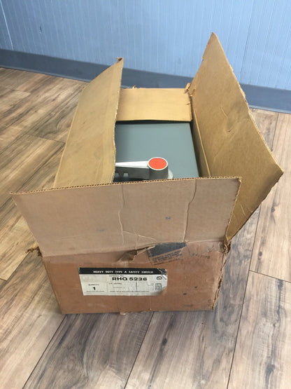 FPE RHQ5236 HEAVY DUTY TYPE A SAFETY SWITCH NON-FUSIBLE 200A 600VAC RAINTIGHT 11