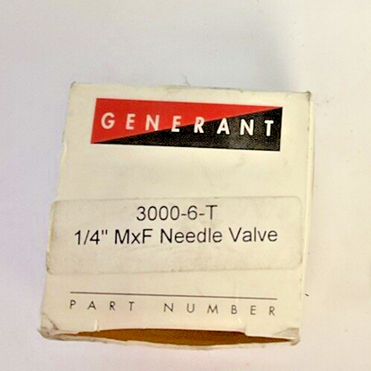 GENERANT 3000-6-T 1/4" MxF NEEDLE VALVE1