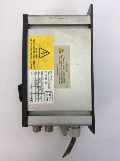REO REOVIB MTS 441 VARIABLE FREQUENCY CONTROL 110/240V 50/60HZ OUT 0-100/210V 6A2