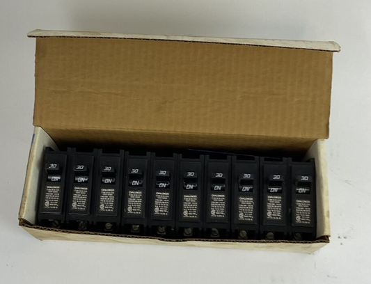 CHALLENGER BQ1C030 CIRCUIT BREAKER 30A 120/240VAC TYPE BQC 1POLE ***LOTOF10***0