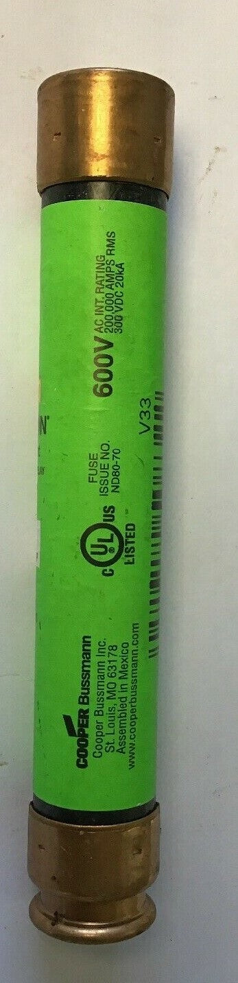 BUSSMAN FRS-R-20 AMP FUSETRON ENERGY EFF. 600V DUAL-ELEM TIME DELAY CLASS RK53