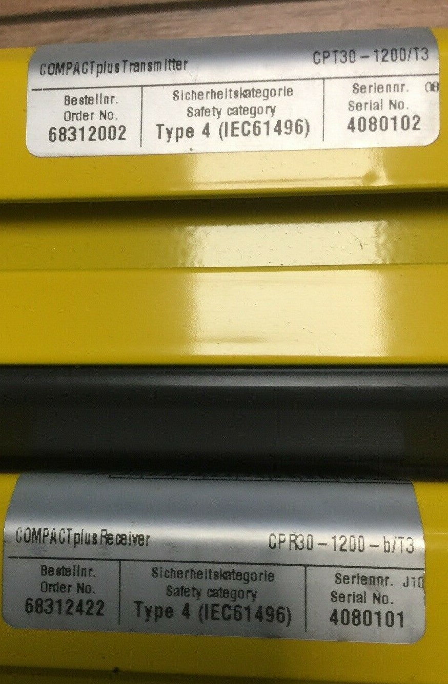 LEUZE LUMIFLEX LIGHT CURTAIN SET CPT30-1200/T3 TRANSMITTER CPR30-1200-b/T3 RECEI1