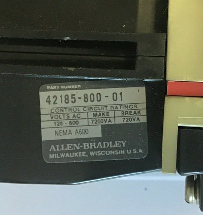 ALLEN BRADLEY 509-BOD STARTER SIZE 1 SER.B W/CB236 COIL W/O HEATER5