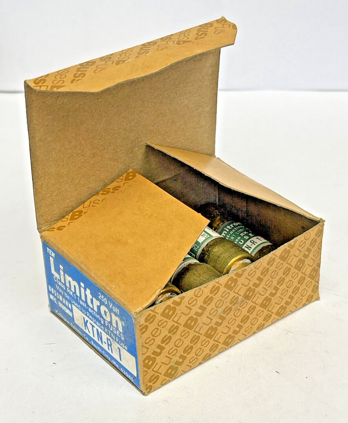 BUSSMANN - *BOX OF 8* -KTN-R-1 - 1 AMP, 250 VAC, FAST-ACTING, CURRENT-LIMITING2