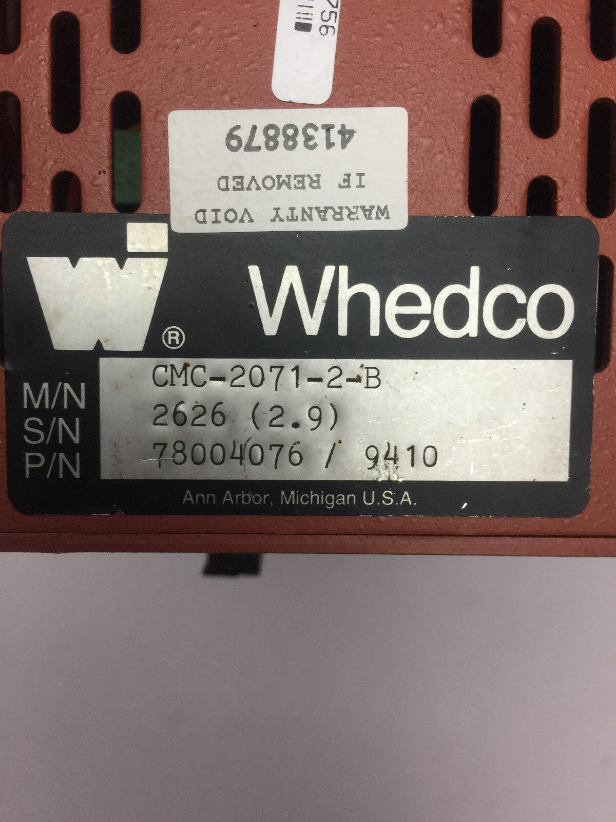 WHEDCO CMC-2071-2-B SERVO MOTOR CONTOLLER 78004076/9410 1