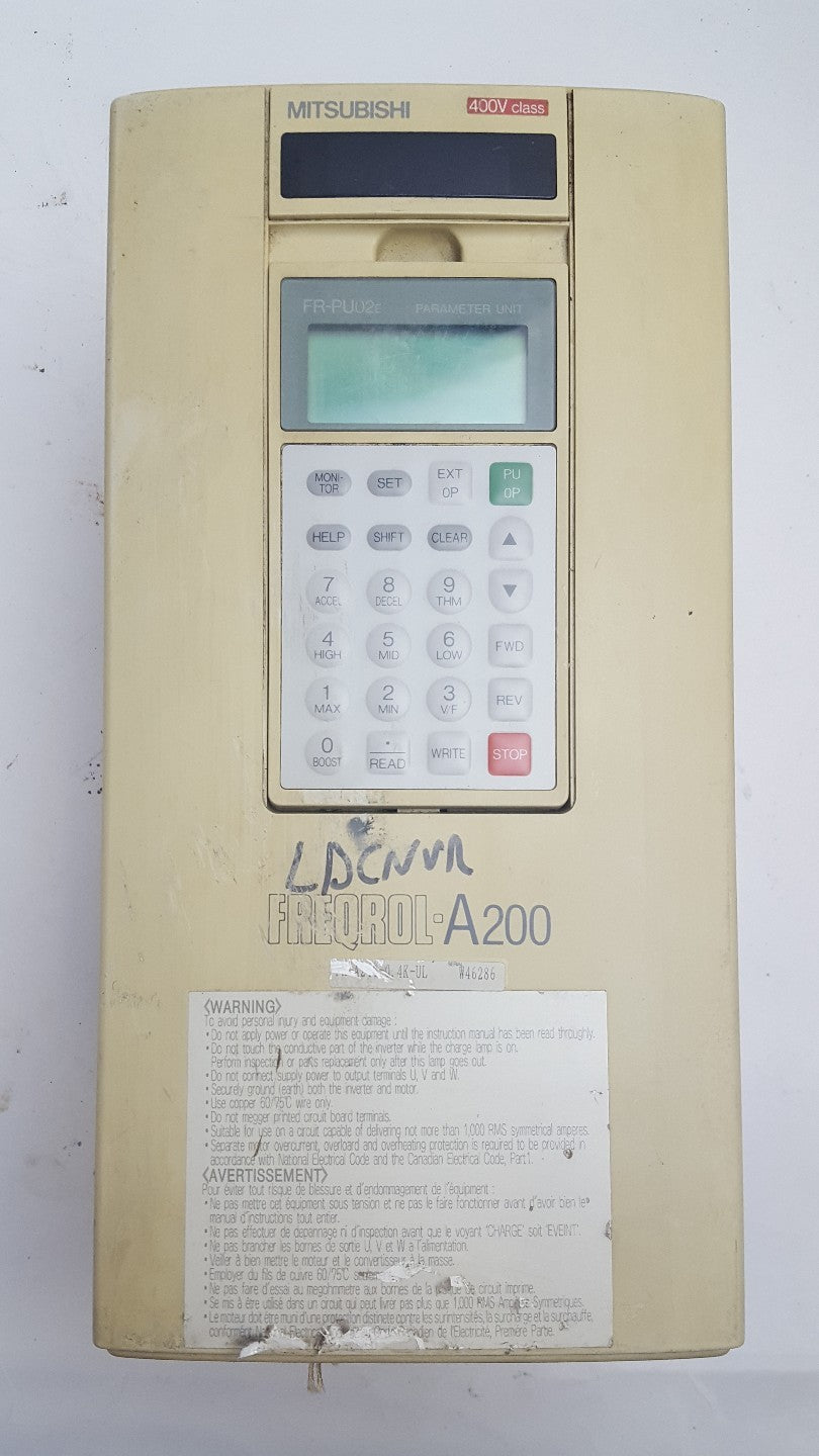 MITSUBISHI  FR-A240-0.4K-UL  FREQROL-A200  INVERTER CONTROLLER  0