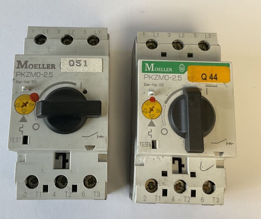 MOELLER PKZM0-2.5 CIRCUIT BREAKER MOTOR SER.3(1)  SER.2(1) 600VAC ***LOTOF2***0
