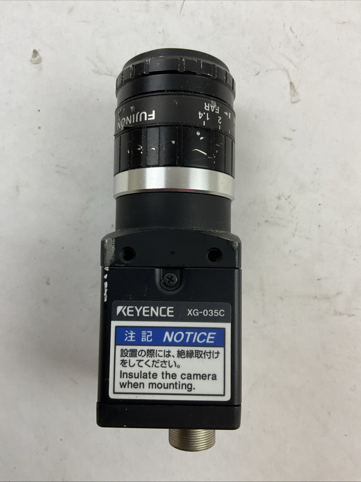 KEYENCE XG035C VGA COLOR CAMERA FUJIFILM FUJINON HF16HA-1B 1:1.4/16mm LENS0