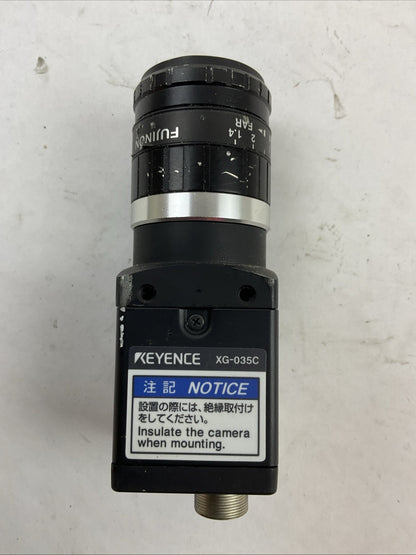 KEYENCE XG035C VGA COLOR CAMERA FUJIFILM FUJINON HF16HA-1B 1:1.4/16mm LENS0