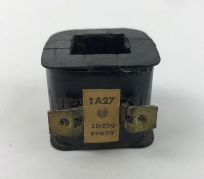 Allen Bradley 1A27 Coil 24 V 60 CY 12 V 25 CY Used Missing Screws0