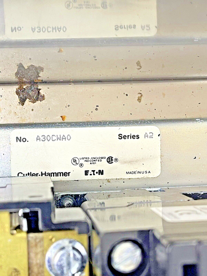 CUTLER HAMMER - A30CWA0 A2- COMBINATION MOTOR STARTER WITH MOTOR CIRCUIT SWITCH8