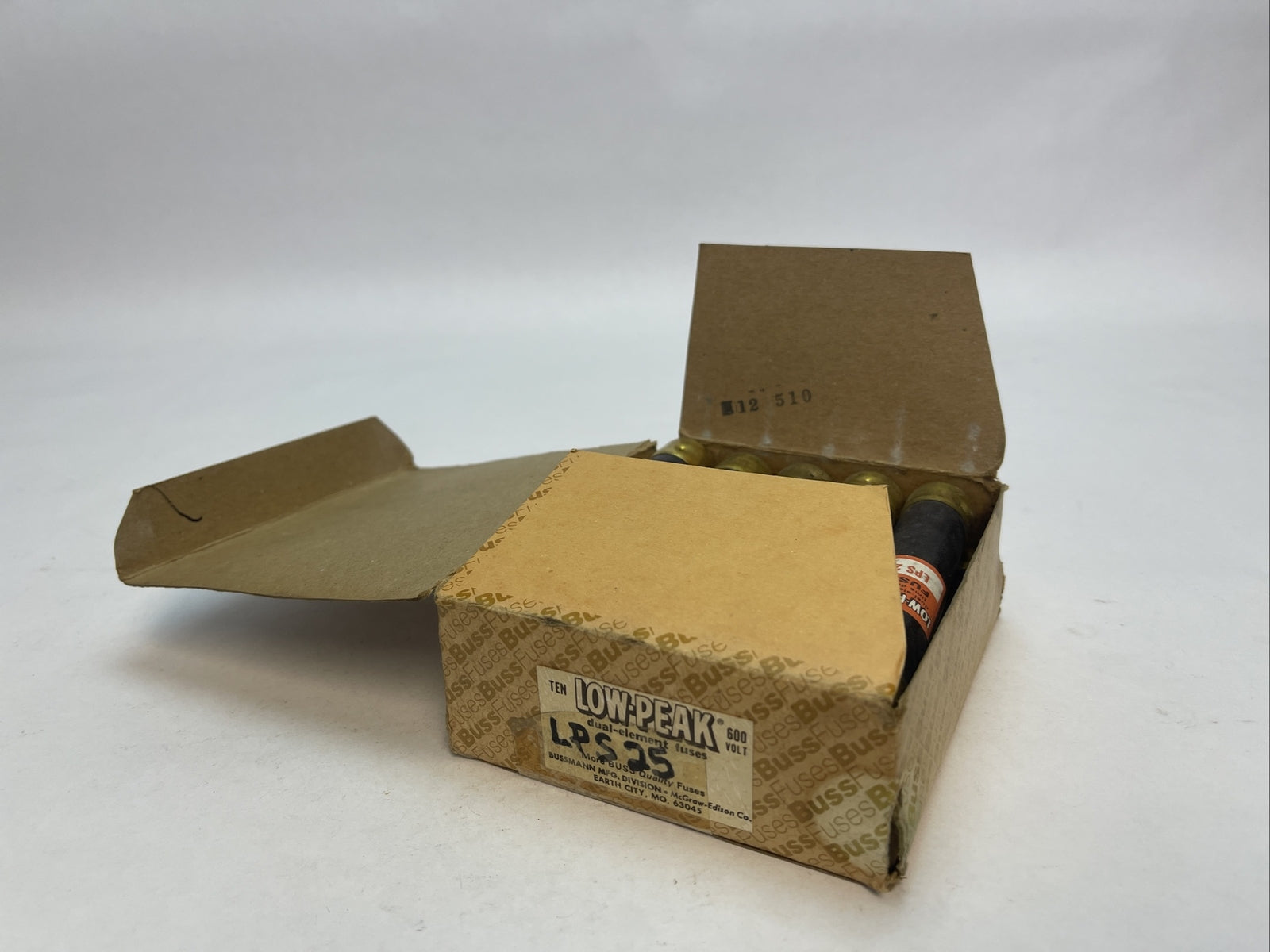 BUSSMANN LPS 25 LOW-PEAK CLASS K5 DUAL ELEMENT FUSE 25AMP 600VAC (LOT OF 10)0