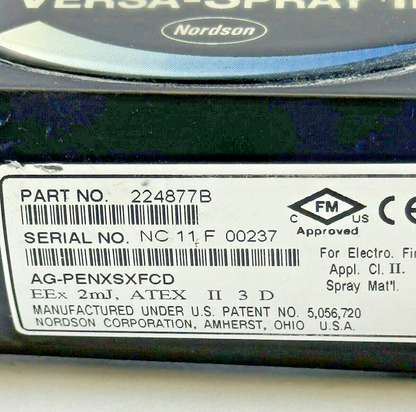 NORDSON - 224877B - VERSA-SPRAY II AUTO PORCELAIN ENAMEL POWDER SPRAY GUN **READ7