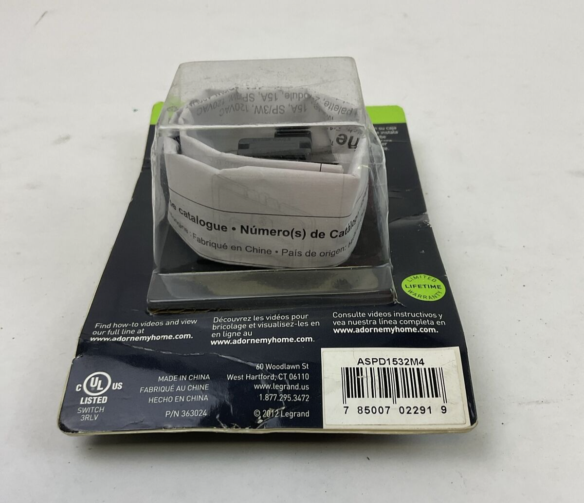 LEGRAND 362918 ASPD1532M4 ADORNE PADDLE SWITCH 1 POLE 15A 3 WAY4