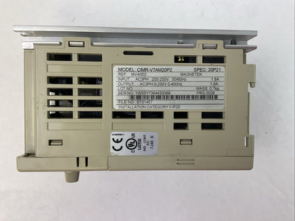 YASKAWA CIMR-V7AM20P2 AC DRIVE OUTPUT 3PH 0-230VAC 0-400HZ 1.6A INPUT 200-230VAC2