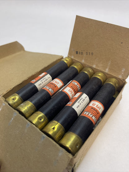 BUSSMANN LPS 25 LOW-PEAK CLASS K5 DUAL ELEMENT FUSE 25AMP 600VAC (LOT OF 10)1