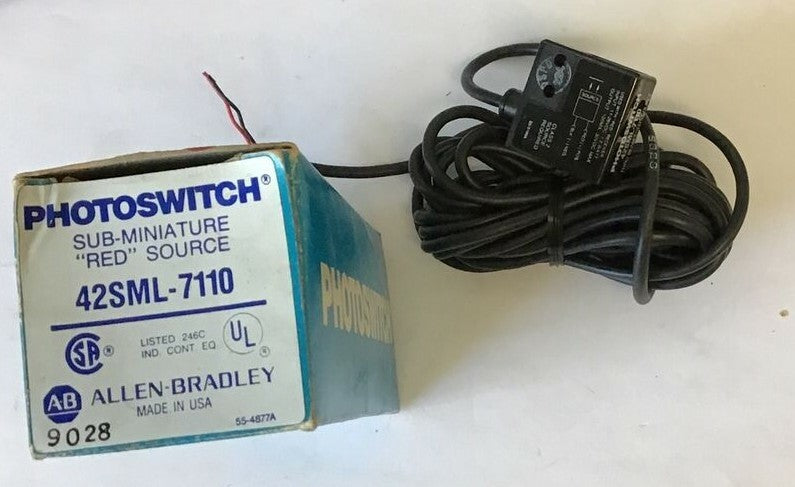 ALLEN BRADLEY PHOTOSWITCH 42SML-7110 SUB-MINIATURE "RED" SOURCE 30VDC CLASS20