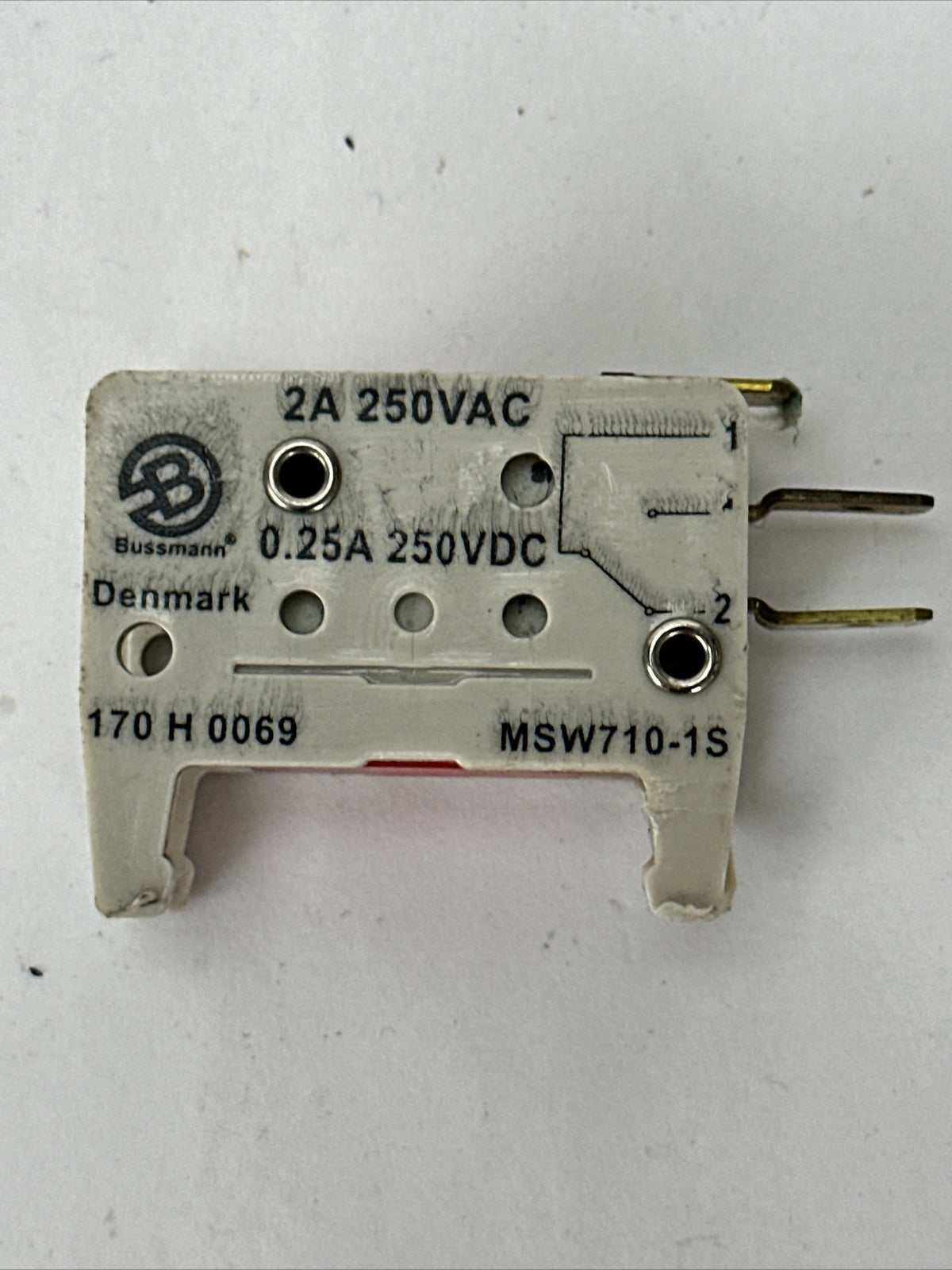 BUSSMANN MSW710-1S MICRO SWITCH 2A 250VAC 0.25A 250VDC 170 H 00690