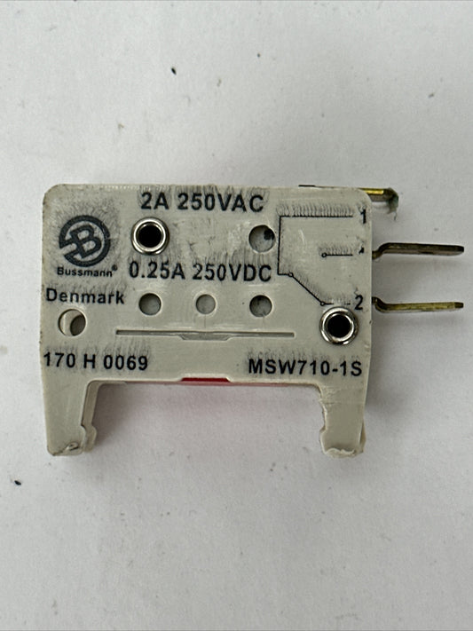 BUSSMANN MSW710-1S MICRO SWITCH 2A 250VAC 0.25A 250VDC 170 H 00690