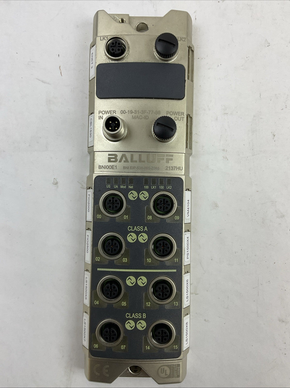 BALLUFF BNI00E1 BNI EIP-538-005-Z063 NETWORK BLOCK0
