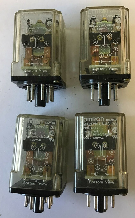 OMRON MK2EPN-UA-AC120 RELAY 10A 230VAC/28VDC ***LOTOF4***0