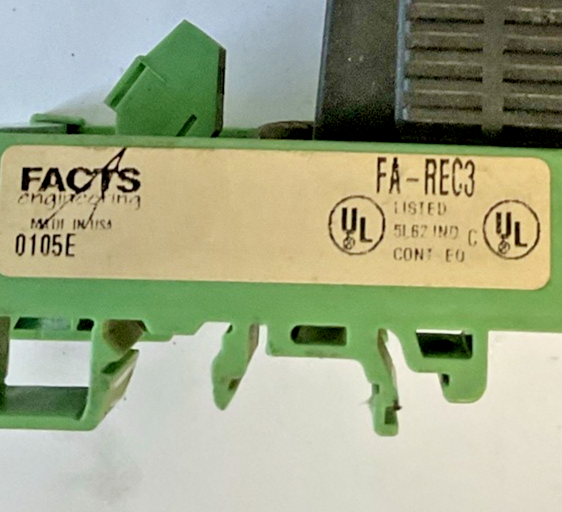 FACTS ENGINEERING FA-REC3 3 PLUG 3 RECEPTABLE 94V-0 14-12AWG 125VAC 15A5