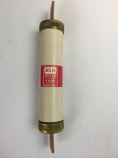 BUSSMANN RES80 SUPER-LAG RENEWABLE FUSE 80AMP 600V0