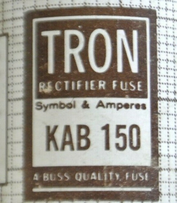 BOX of 5 / BUSSMANN / TRON KAB150 RECTIFIER FUSE / 250V / 150A / NEW SURPLUS1