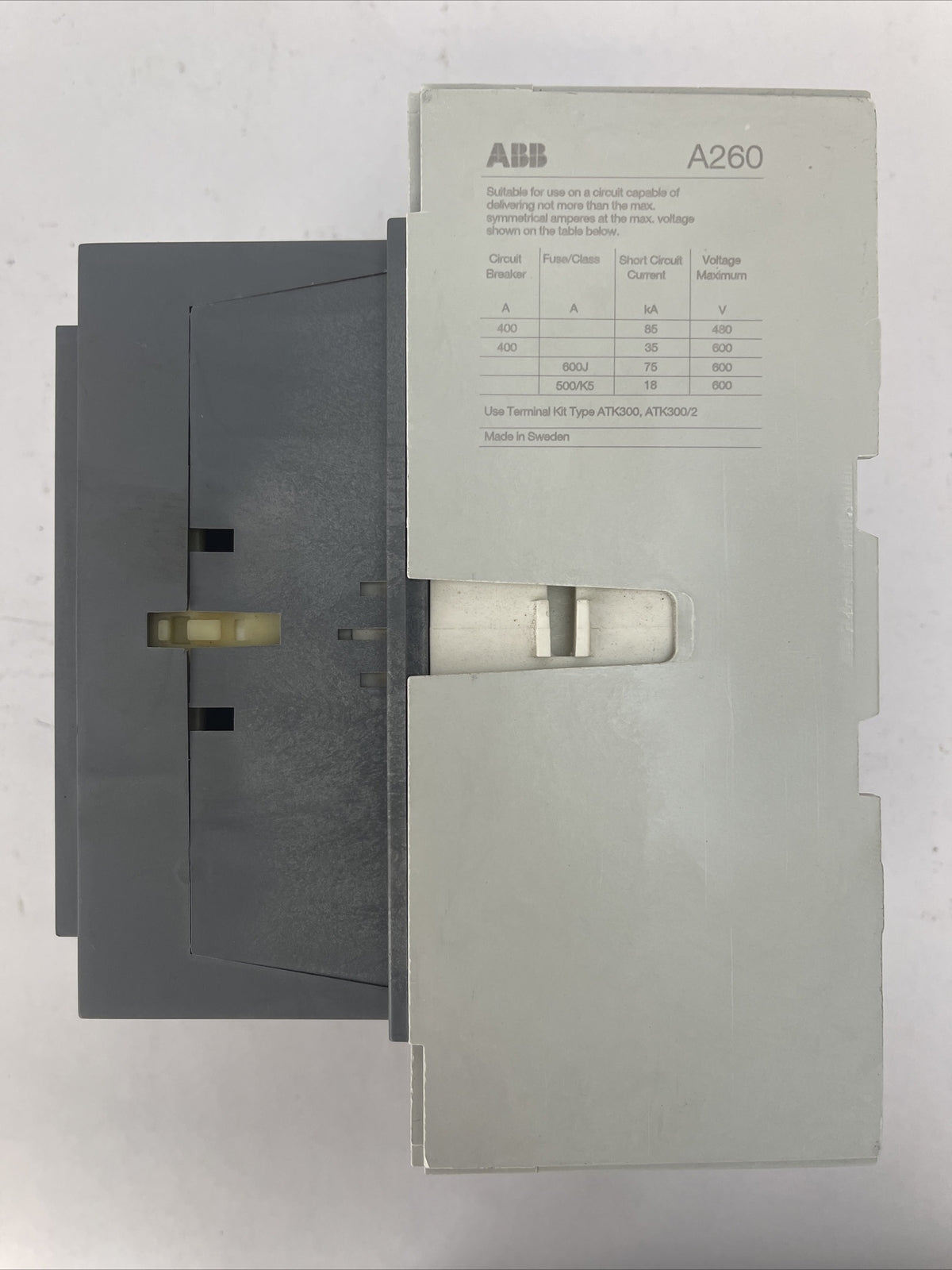 ABB A260-30 CONTACTOR 600VAC 250HP 3PH 350A COIL 400-415V 50HZ 480V 60HZ2