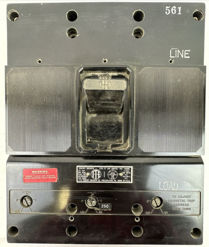 ITE ET5745 400A CIRCUIT BREAKER FRAME 125/250VDC 600VAC 3POLE W/ 250A TRIP UNIT0