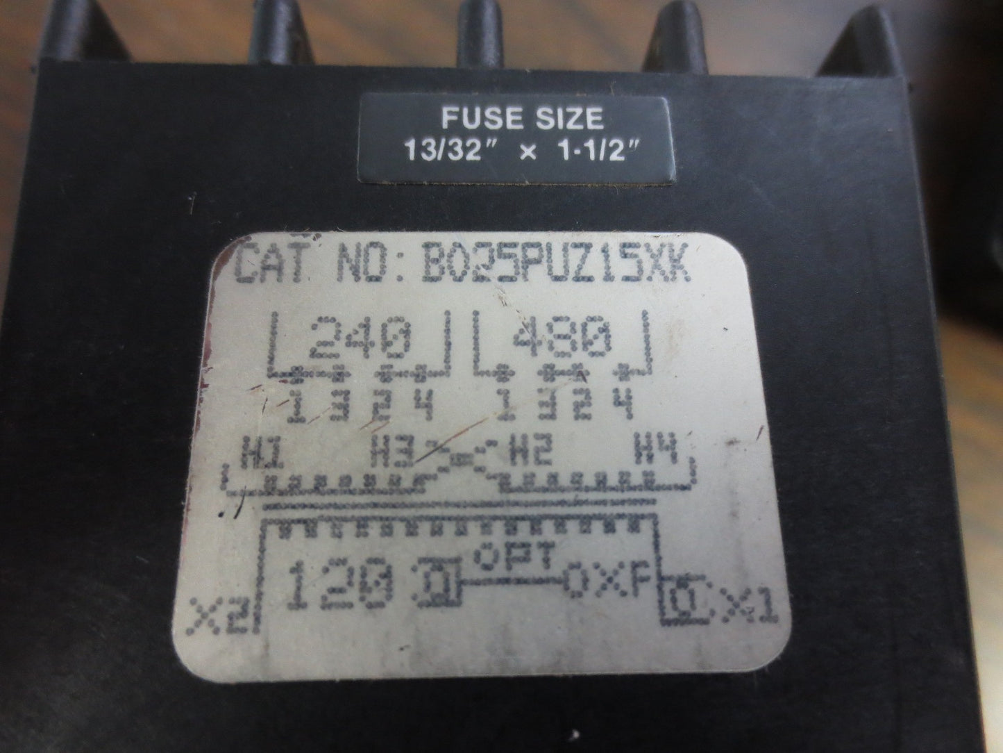 IMPERVITRAN B025PUZ15XK CONTROL TRANSFORMER 240/480V -- 120V, .025kVA5