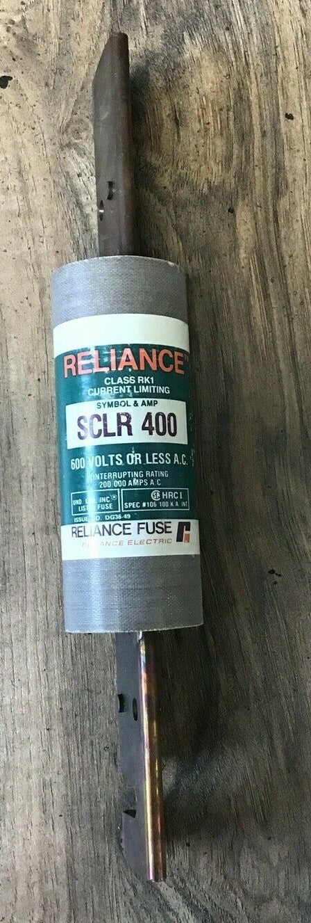 RELIANCE SCLR400 CURRENT LIMITING FUSE CLASS RK1 600VAC 0