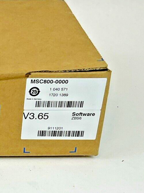 SICK MSC800-0000 MODULAR SYSTEM CONTROLLER V3.65 SOFTWARE ZBS61