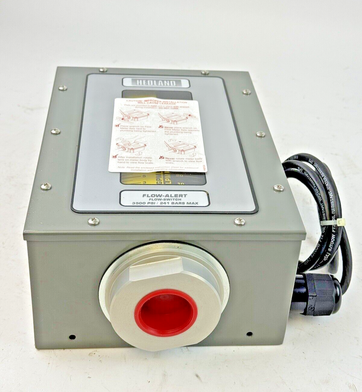 HEDLAND - H801A-030-F1 - FLOW METER - 3500psi, 1-1/4NPT, 3-30GPM, FLOW ALERT5