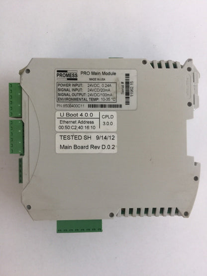 PROMESS 8500400C11 PRO MAIN MODULE 24VDC MAIN BOARD REV D.0.22
