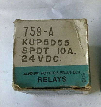 POTTER & BRUMFIELD KUP5D55 RELAY 759-A SPDT 10A 24VDC***LOTOF2***1