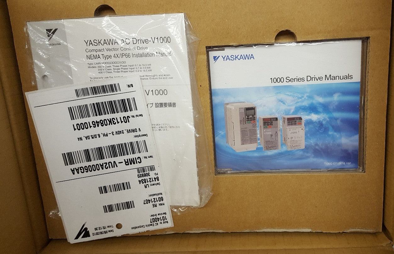 Yaskawa CIMR-VU4A0006GAA 1000 Seies Drive Compact Vector Rev A1