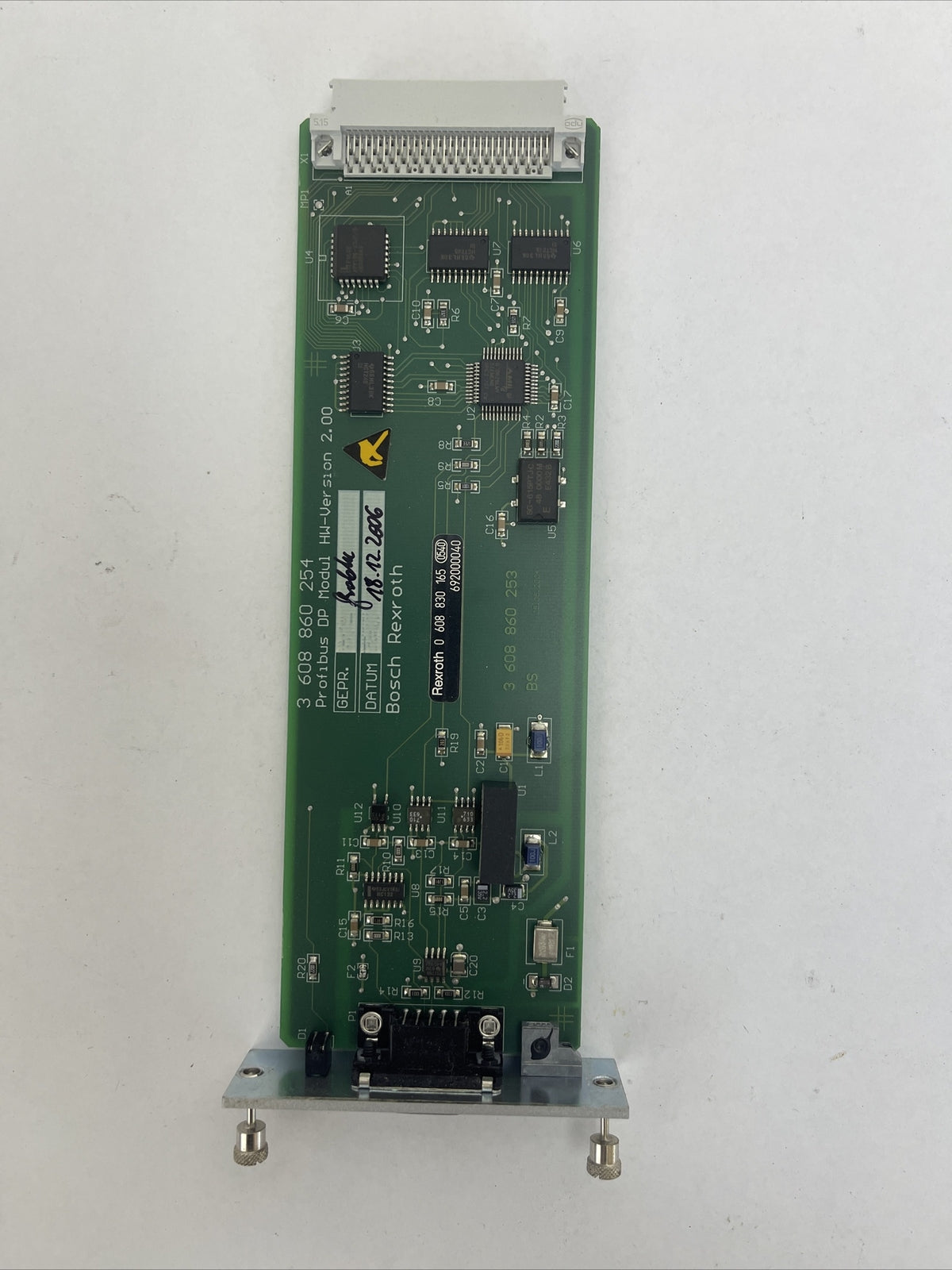 BOSCH REXROTH 0 608 830 165 SMPDP PROFIBUS DP MODULE HW-VERSION 2.00 36088602544