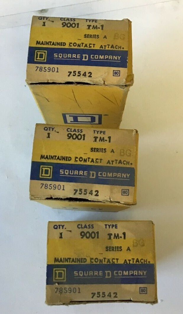 SQUARE D 9001 TM-1 MAINTAINED CONTACT ATTACHMENT SER.A ***LOTOF3***0