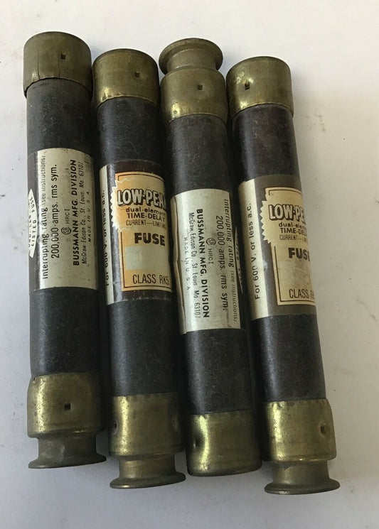 BUSSMANN LPS-R5 TIME DELAY FUSE LOW-PEAK 600VAC CLASS RK5 ***LOTOF4***0