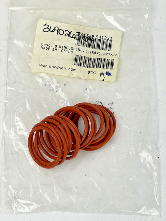 NORDSON *LOT OF 19* 941231 O-Ring FOR PRODIGY POWDER TRANSFER PUMP REPAIR/MAINT.0