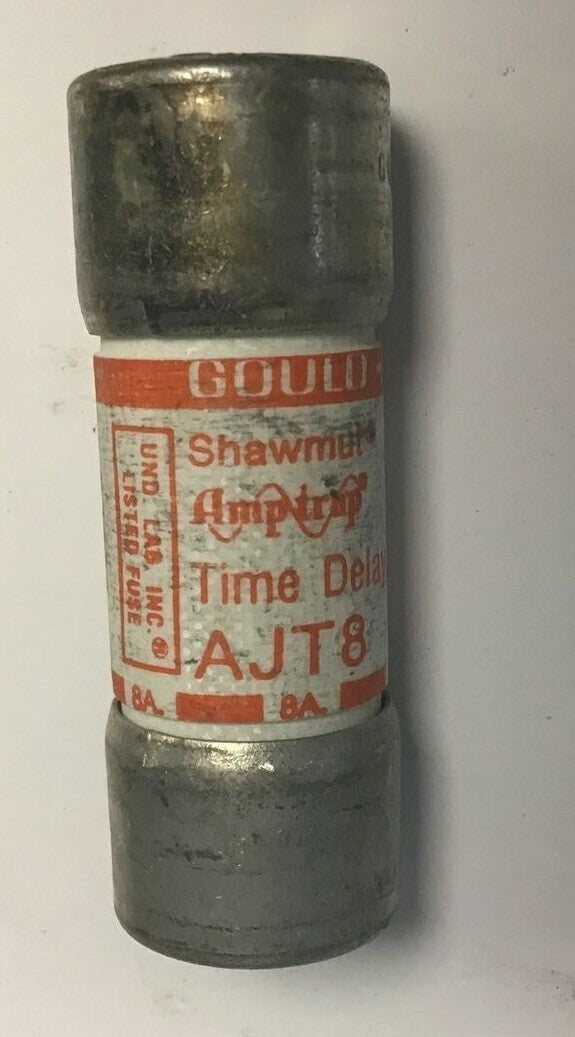 GOULD AJT8 FUSE 8A AMP-TRAP TIME DELAY 600VAC CLASS J****LOTF6****1